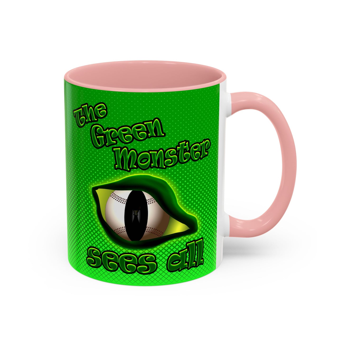 green monster - Accent Mug (logo green)