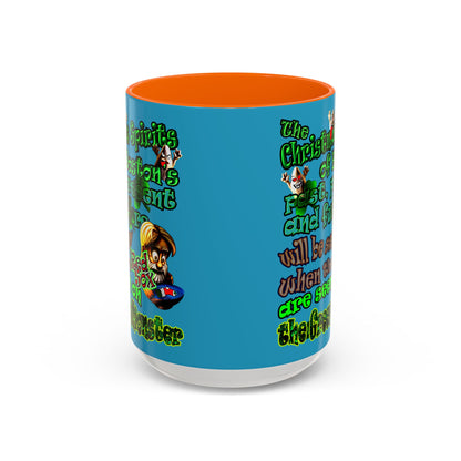 christmas spirits of boston - Accent Mug (turquoise)