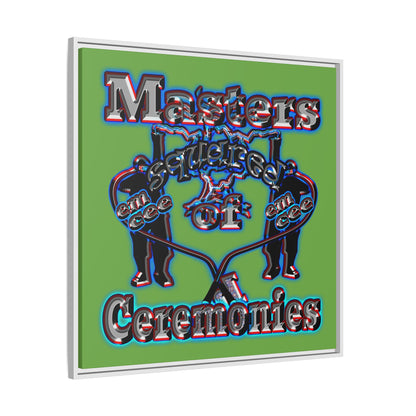 em cee squared - framed canvas art (green)