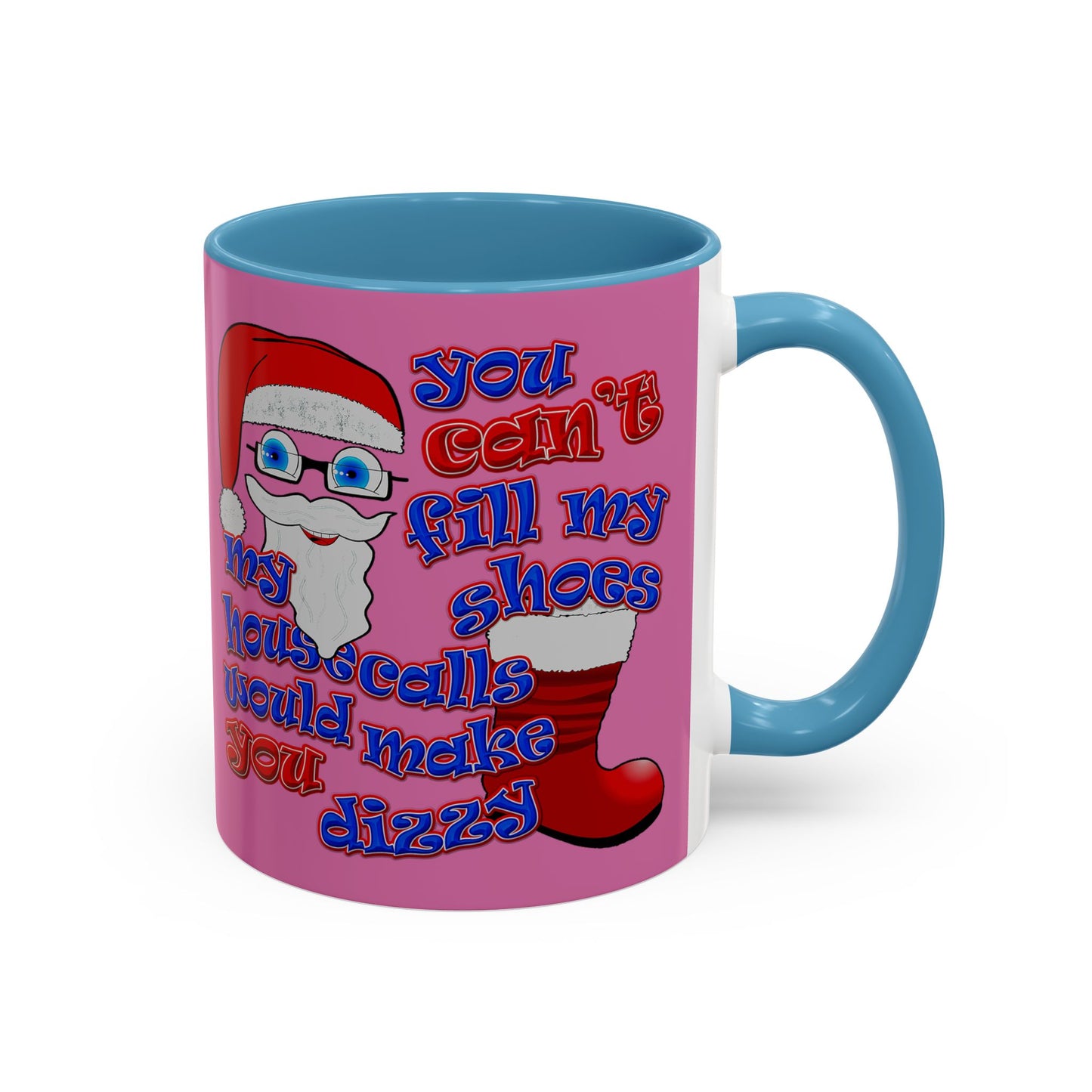 santa's shoes - Accent Mug (light pink)