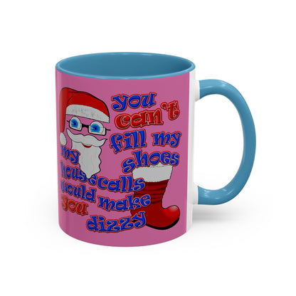 santa's shoes - Accent Mug (light pink)