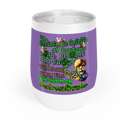 christmas spirits of boston - Chill Wine Tumbler (light purple)