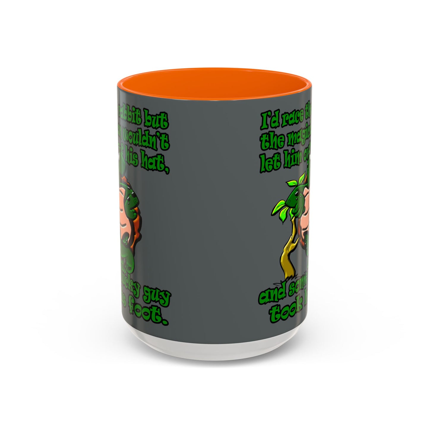 turtle race - Accent Mug (dark grey)
