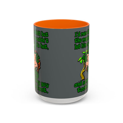turtle race - Accent Mug (dark grey)