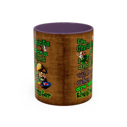 christmas spirits of boston - Accent Mug (brown papyrus)