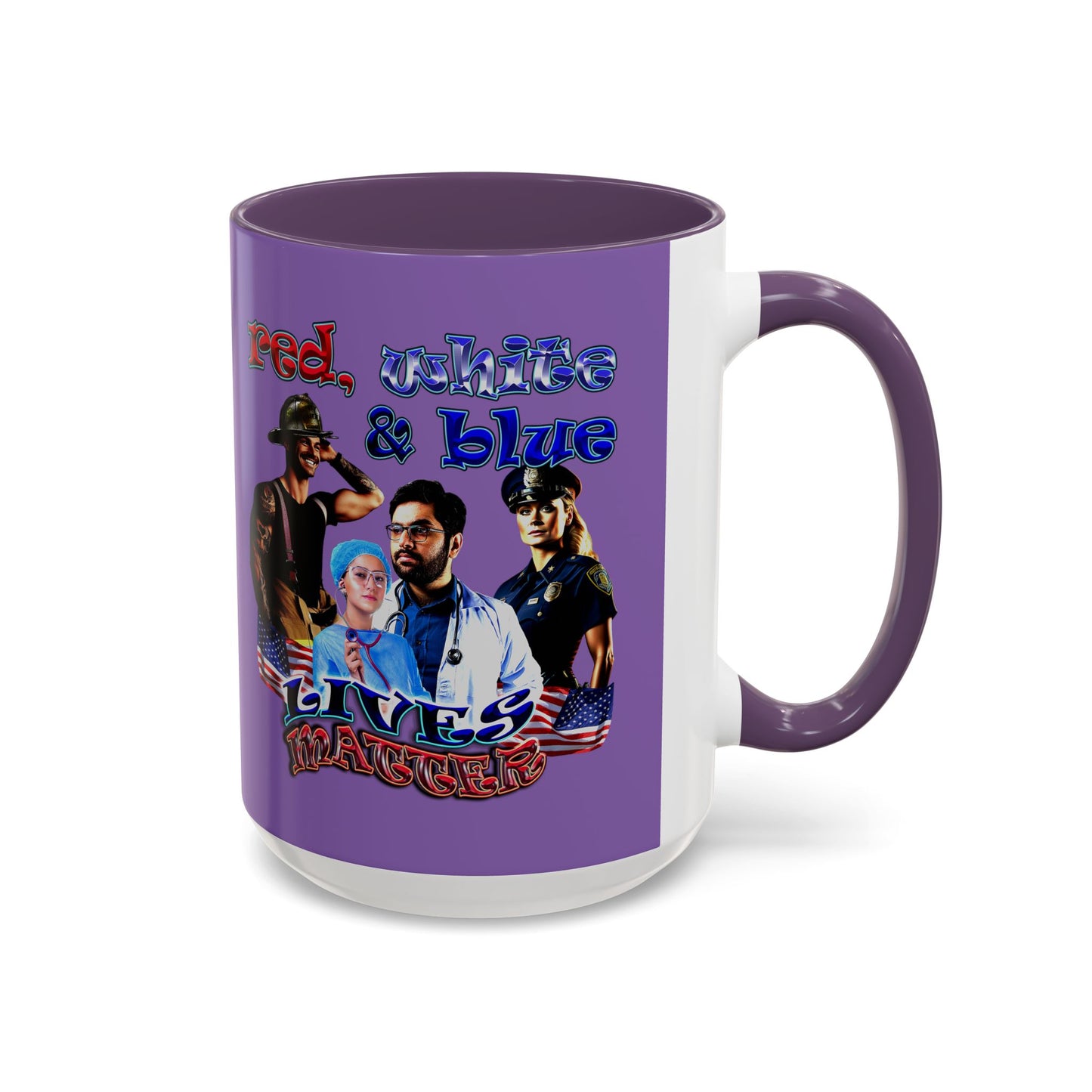 rw&b lives matter - Accent Mug (light purple)