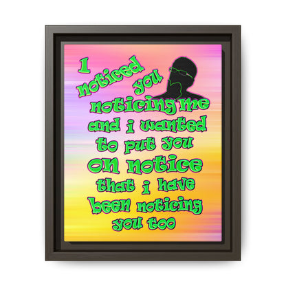 noticed you noticing - framed canvas art (color blur)