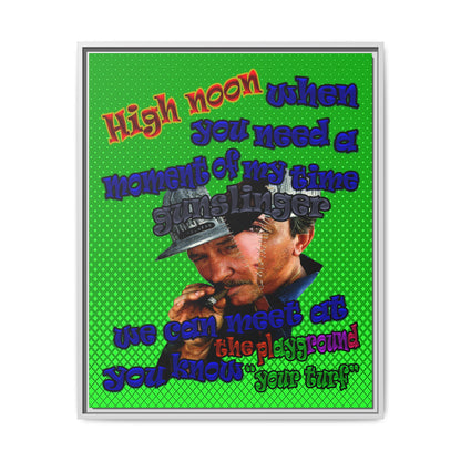 high noon - framed canvas art (logo green)