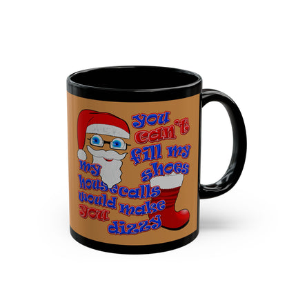 santa's shoes - Black Mug (light brown)