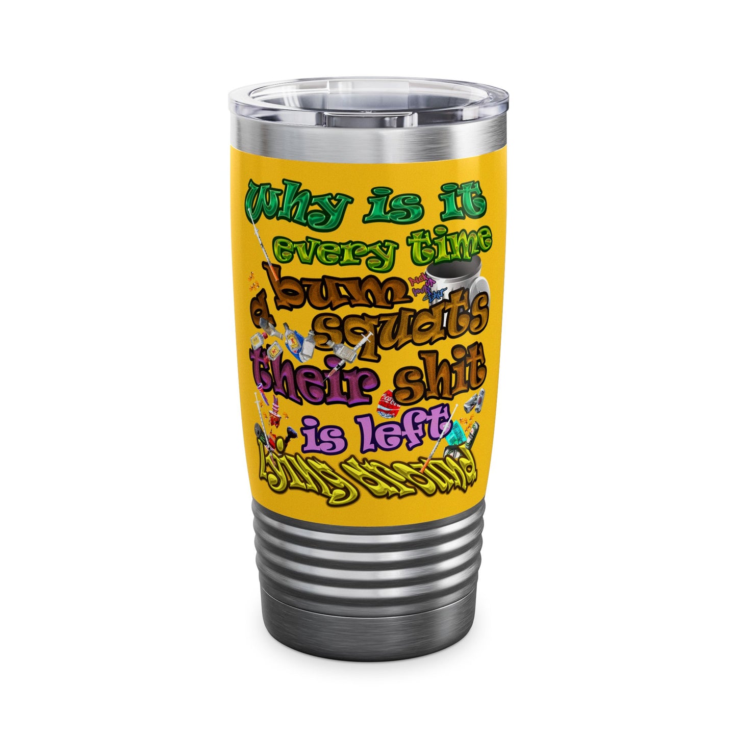 the bum's shit - Ringneck Tumbler, 20oz (yellow)