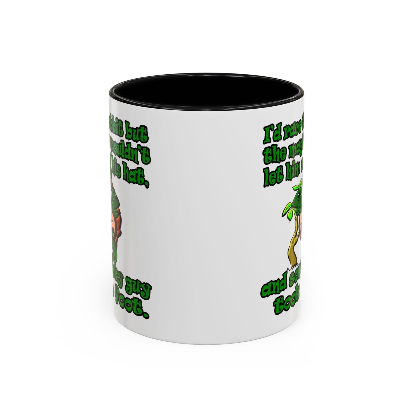 turtle race - Accent Mug (white)
