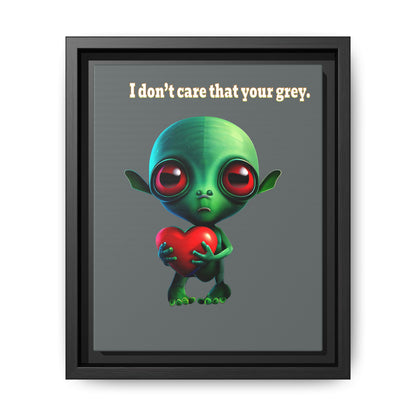 I don't care that your grey - framed canvas art (dark grey)