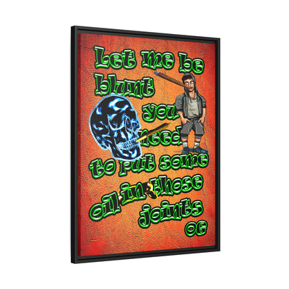 og - framed canvas art (burnt orange)