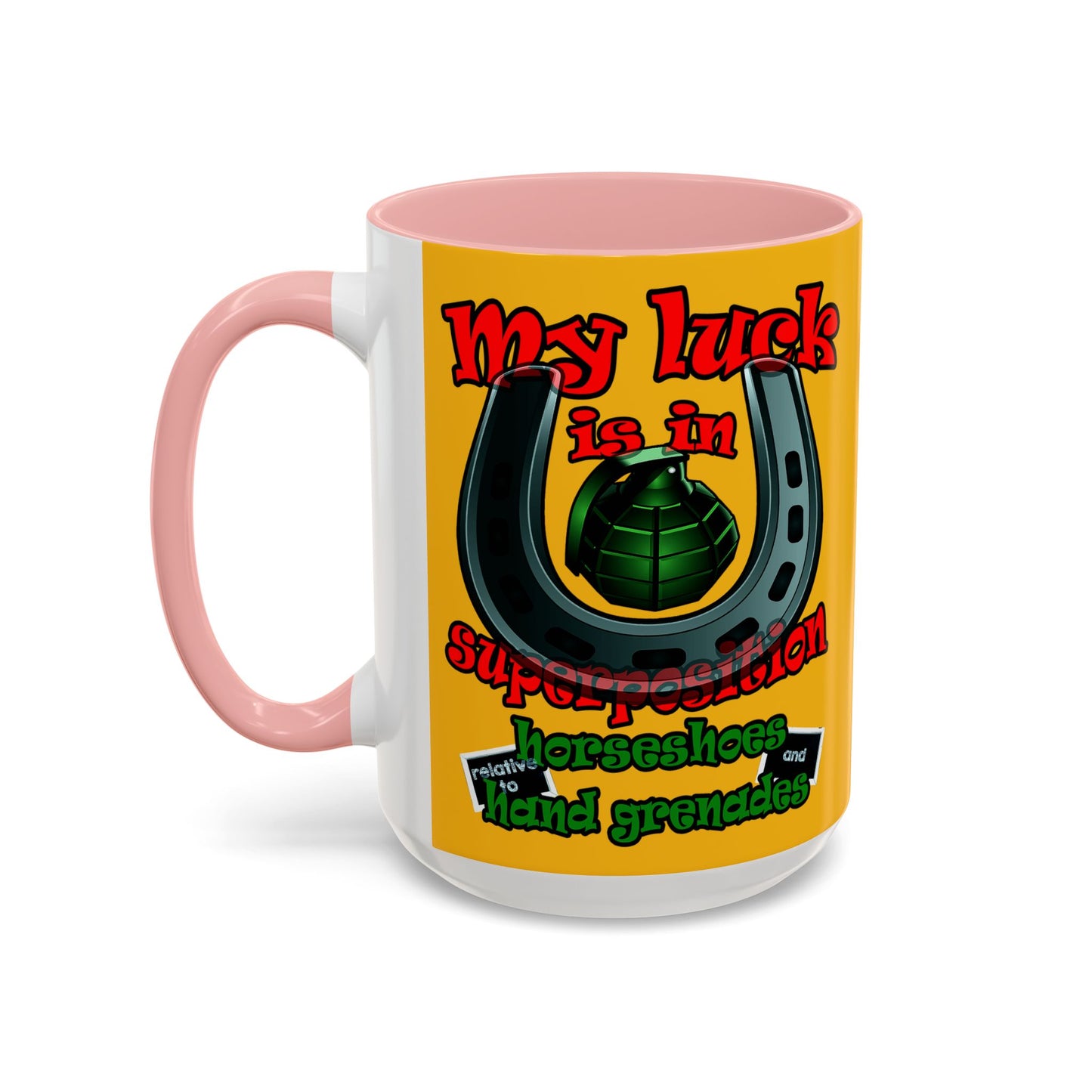 my luck - Accent Mug (yellow)