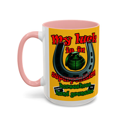my luck - Accent Mug (yellow)