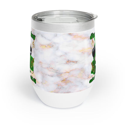 disc jockey - Chill Wine Tumbler (white marble)