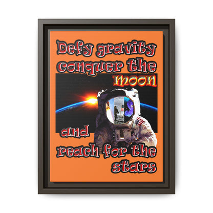 defy conquer reach - framed canvas art (crusta)