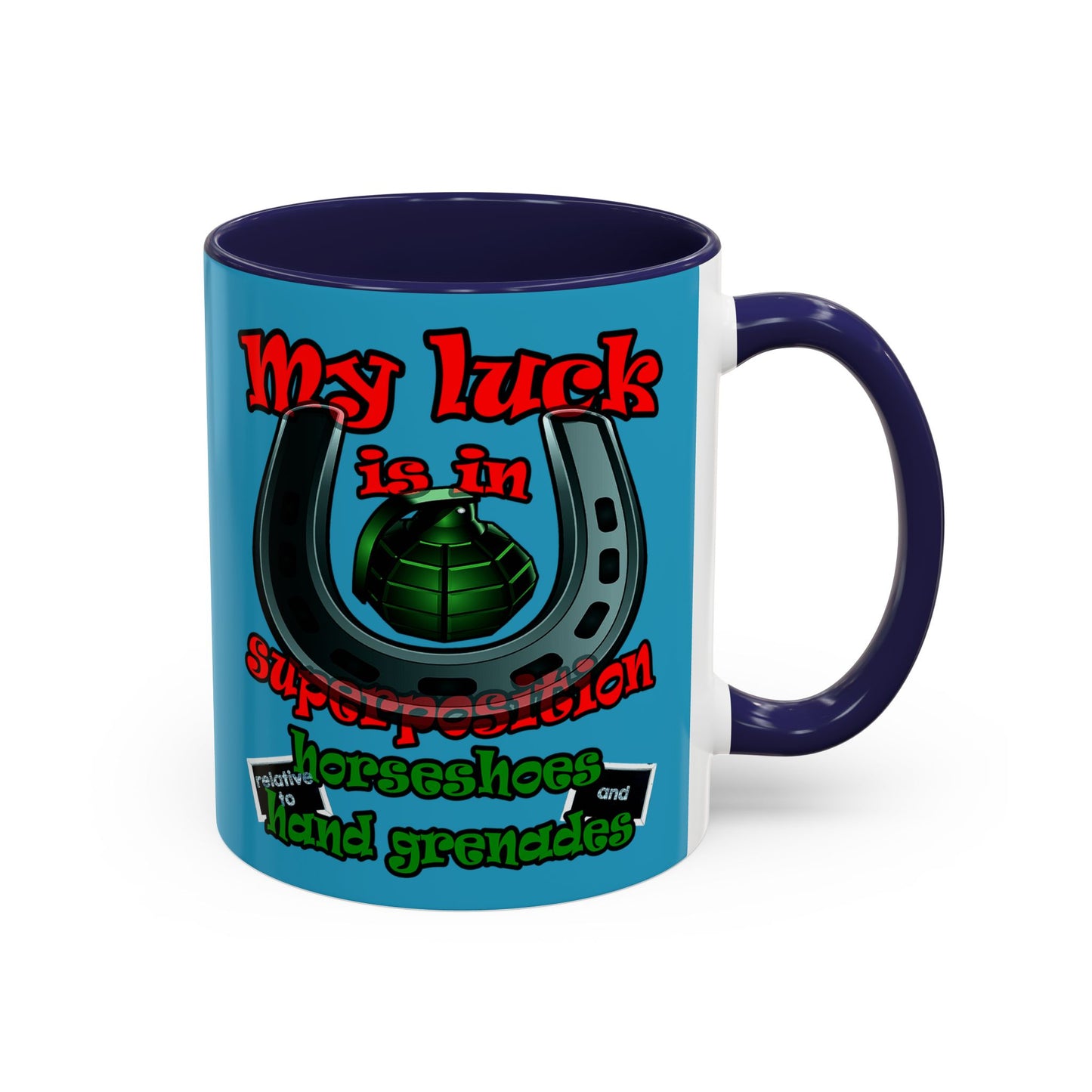 my luck - Accent Mug (turquoise)