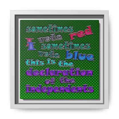 declaration of the independents - framed canvas art (logo green)