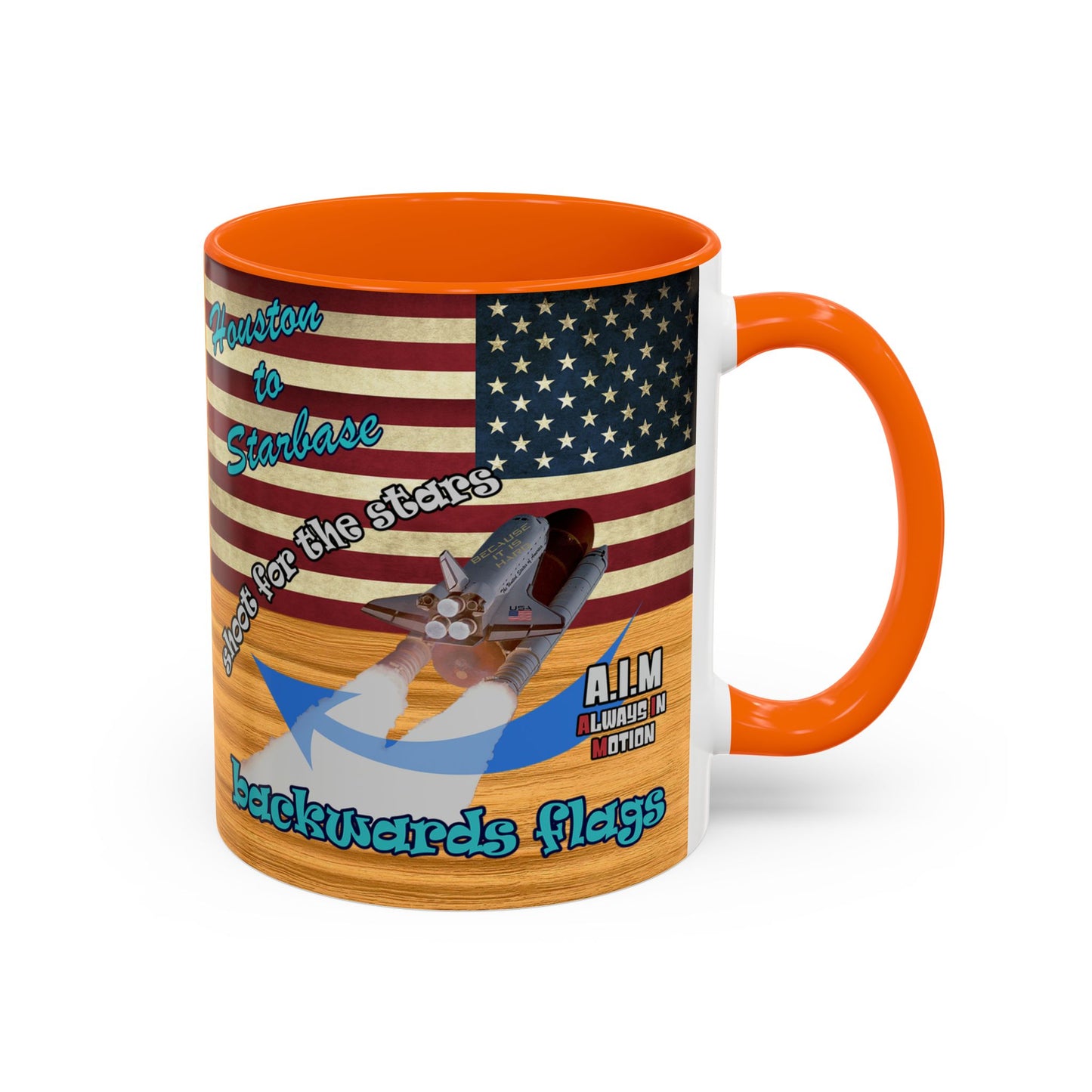 shoot for the stars - Accent Mug (butterscotch wood finish)
