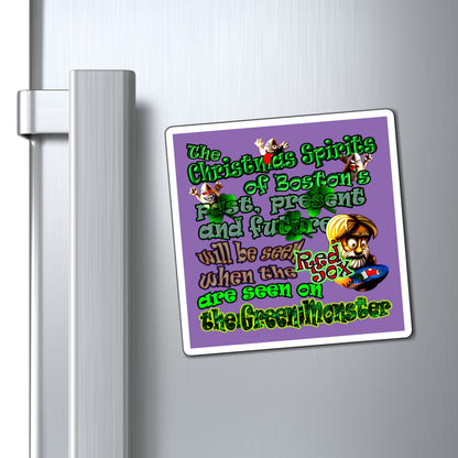christmas spirits of boston - Magnets - (light purple)