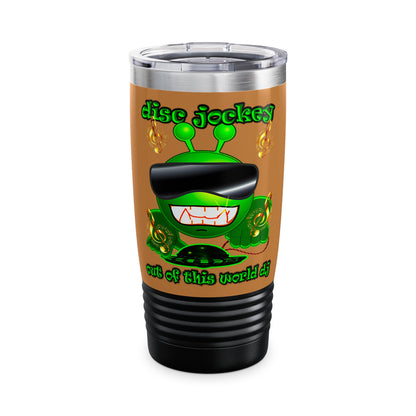 disc jockey - Ringneck Tumbler, 20oz (light brown)