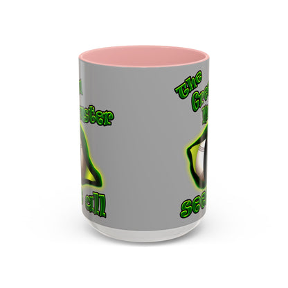 green monster - Accent Mug (light grey)
