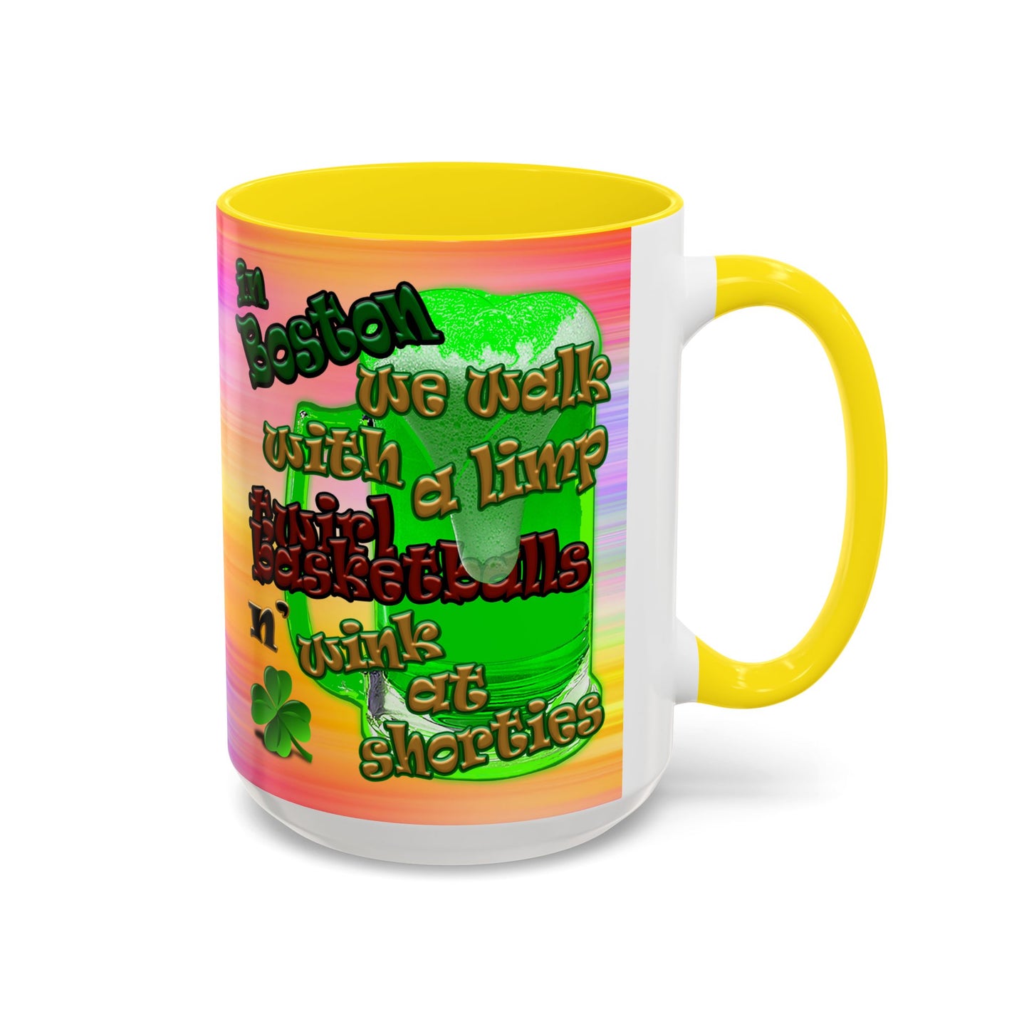 celtics logo - Accent Mug (color blur)