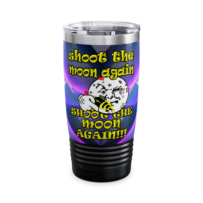shoot the moon again - Ringneck Tumbler, 20oz (grey-pink wave)