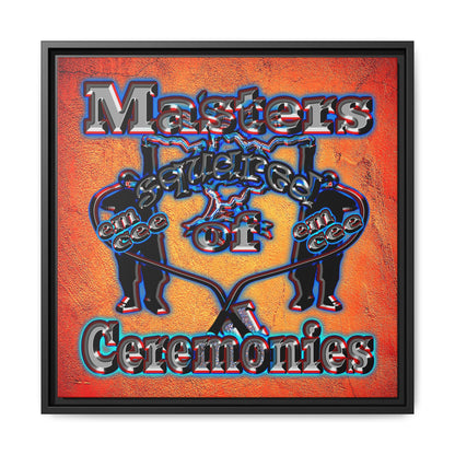 em cee squared - framed canvas art (burnt orange)