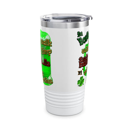 celtics logo - Ringneck Tumbler, 20oz (white)