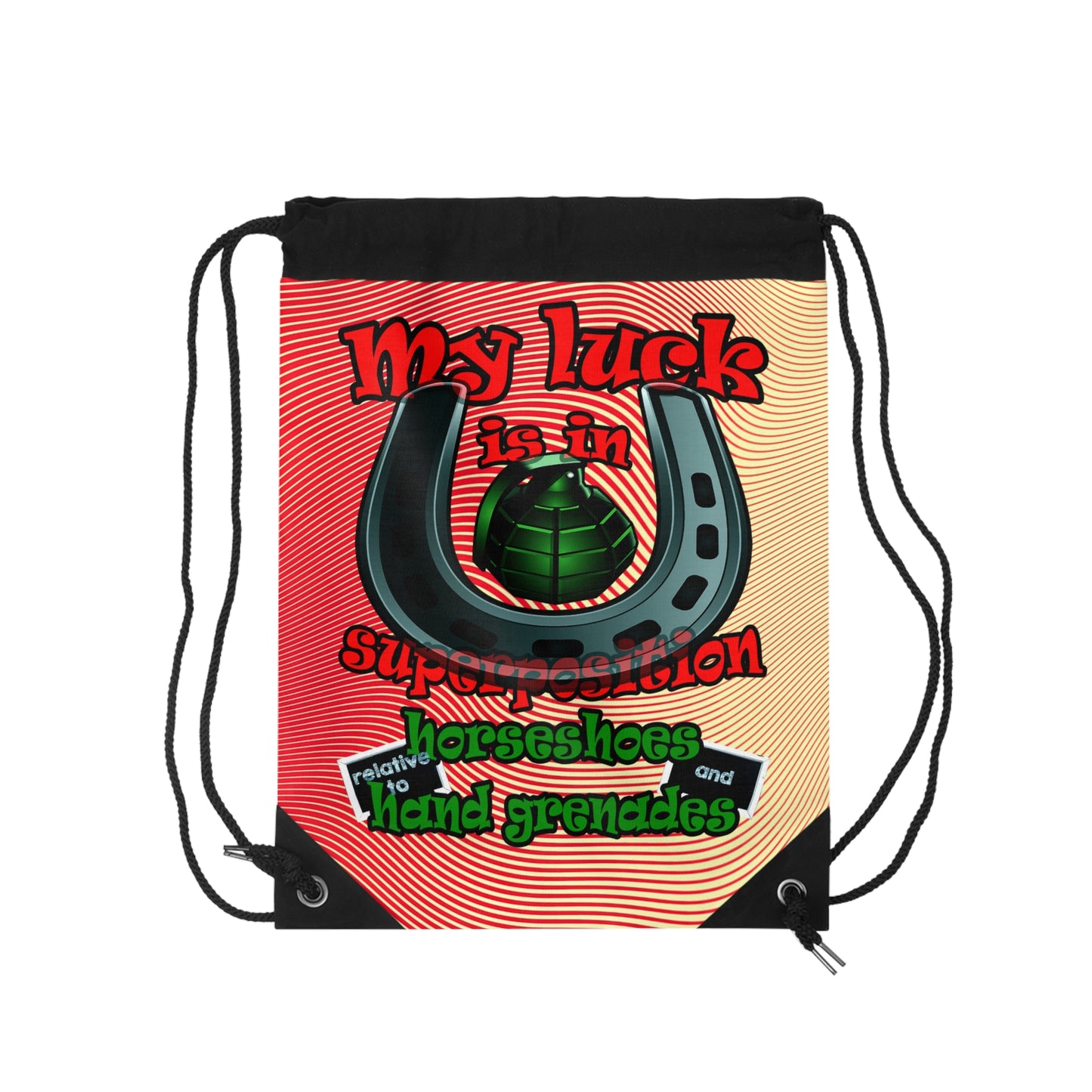 my luck - Drawstring Bag (yellow-orange wave)