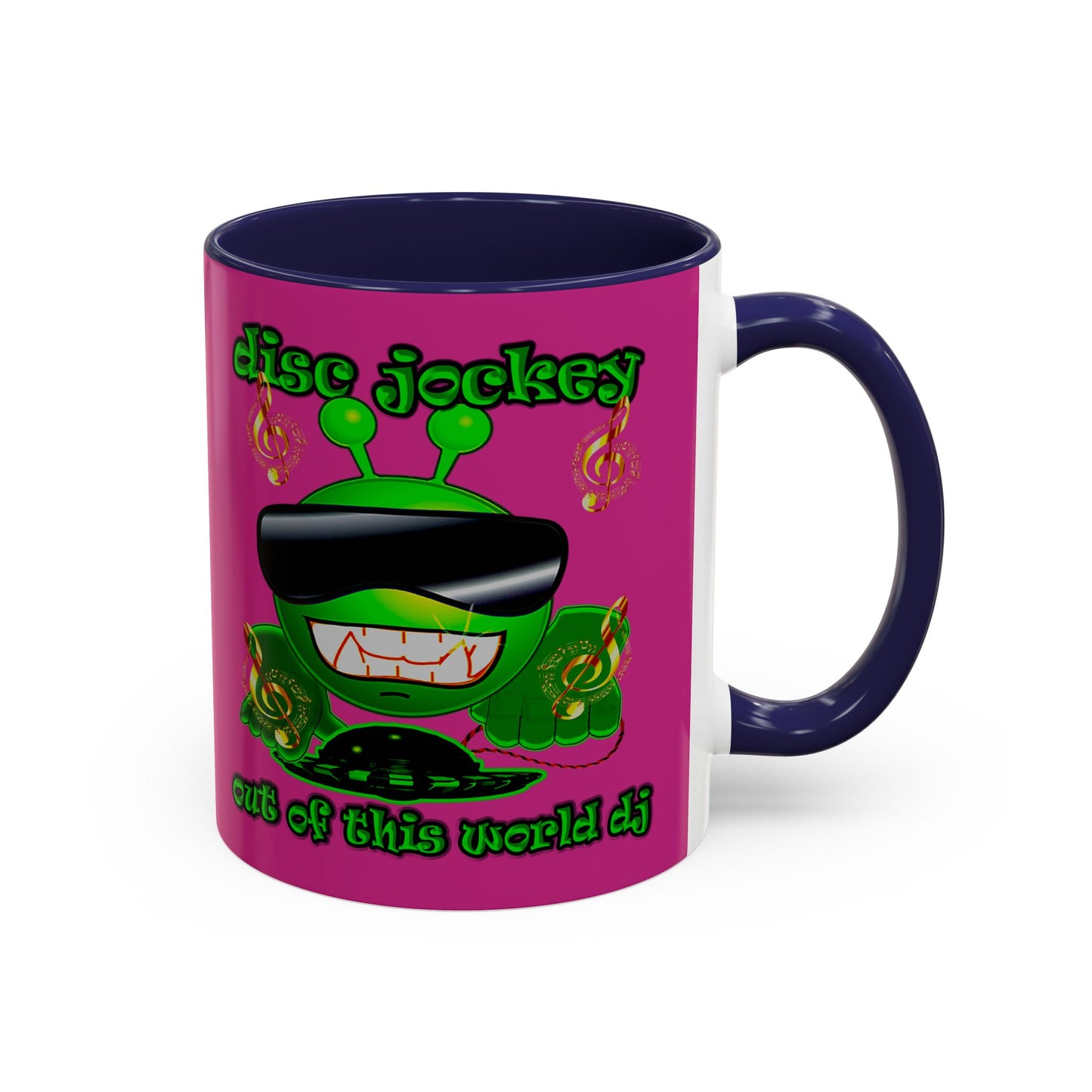 disc jockey - Accent Mug (pink)