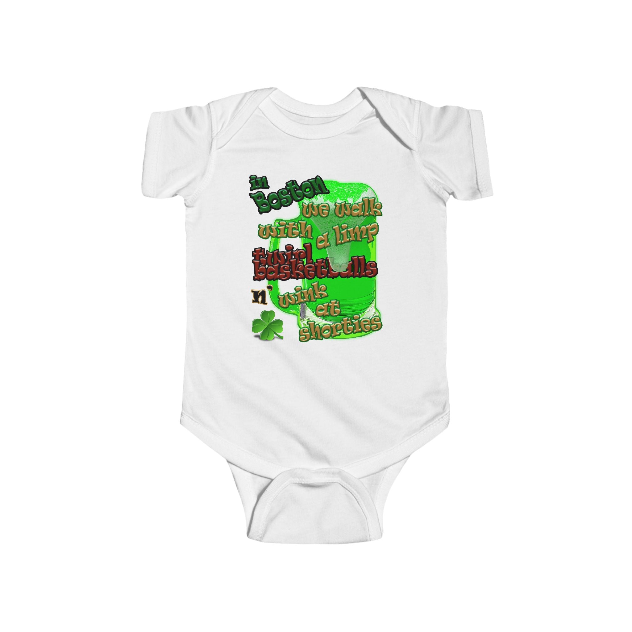 celtics logo - Infant Fine Jersey Bodysuit