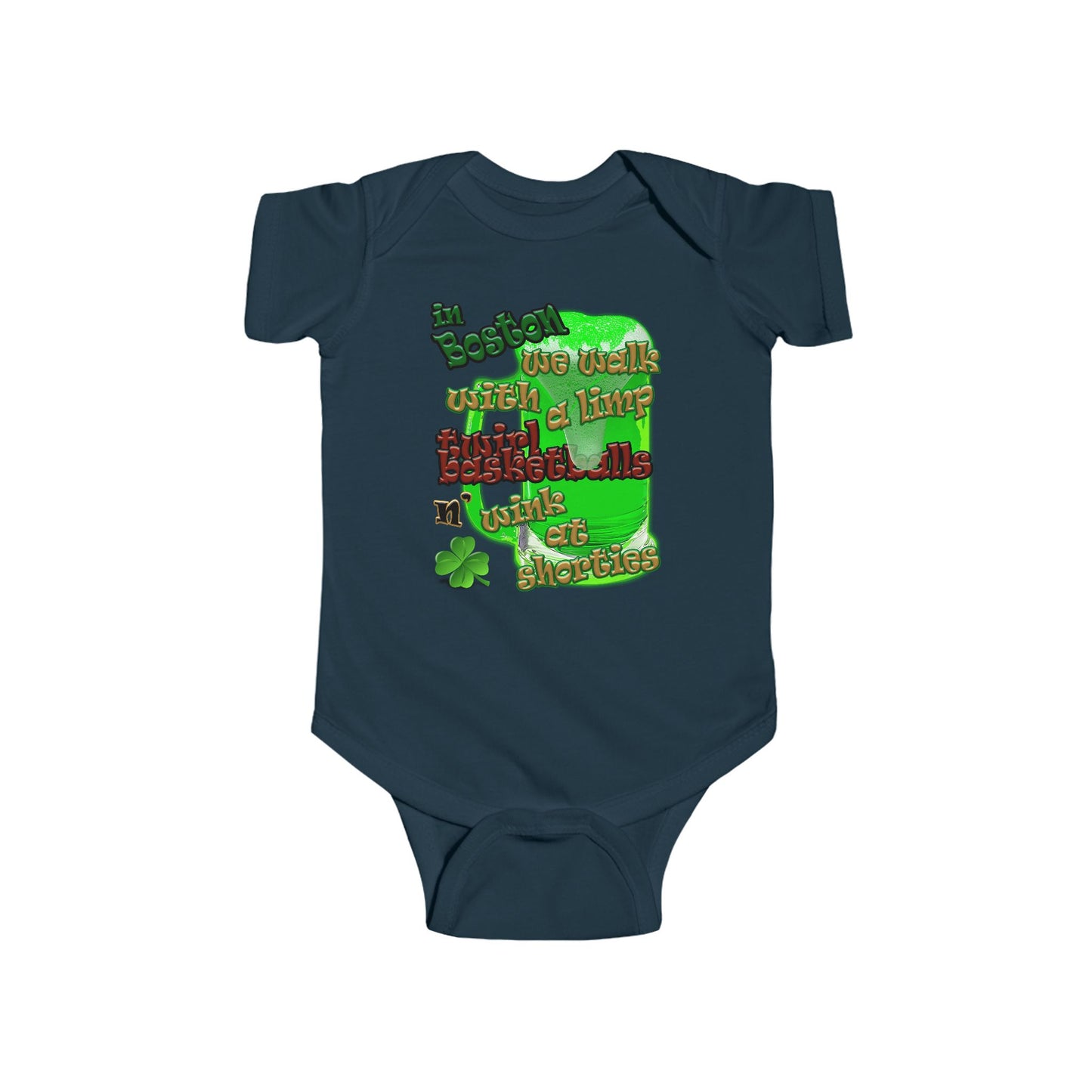 celtics logo - Infant Fine Jersey Bodysuit