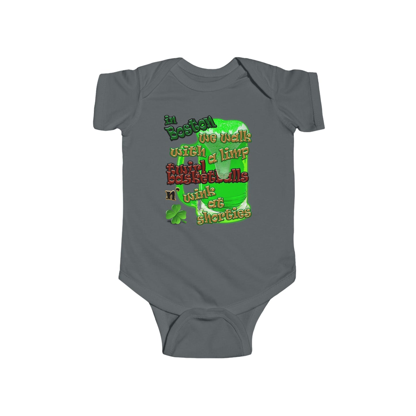 celtics logo - Infant Fine Jersey Bodysuit
