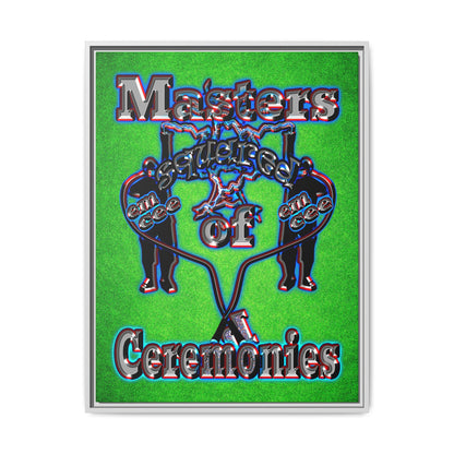 em cee squared - framed canvas art (green turf)