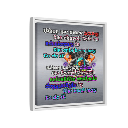 doggystyle - framed canvas art (brushed nickel)