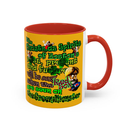 christmas spirits of boston - Accent Mug (yellow)