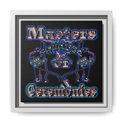 em cee squared - framed canvas art (black)