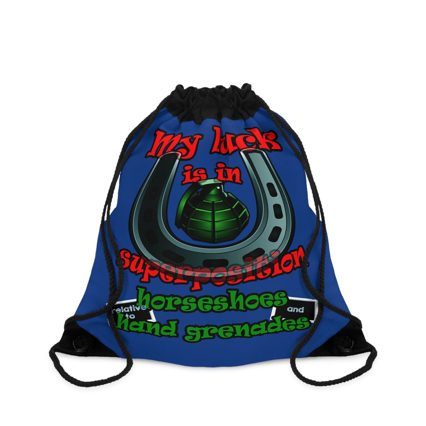 my luck - Drawstring Bag (dark blue)