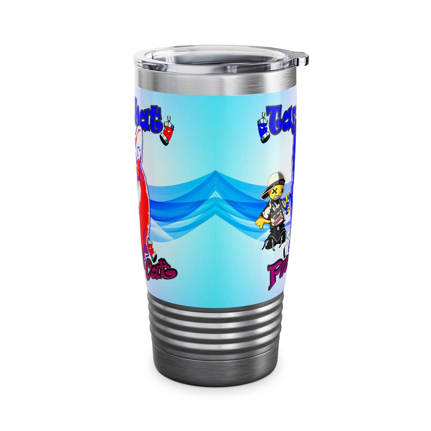 tag that - Ringneck Tumbler, 20oz (light blue-pink wave)