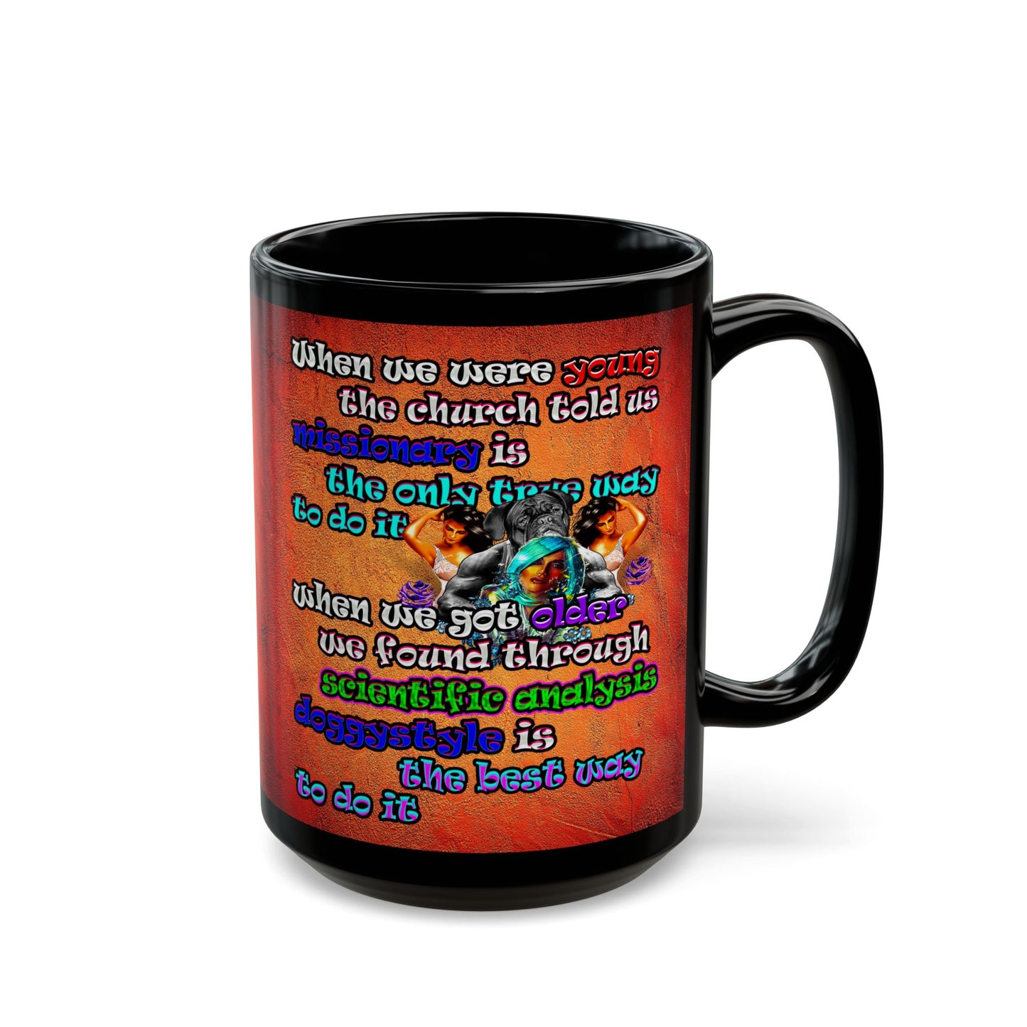 doggystyle - Black Mug (burnt orange)
