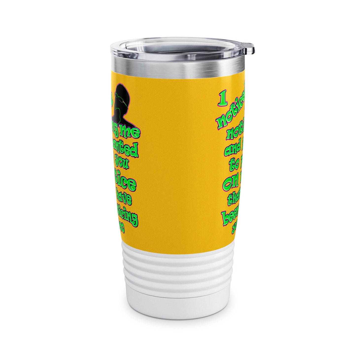 noticed you noticing - Ringneck Tumbler, 20oz (yellow)