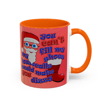 santa's shoes - Accent Mug (yellow-orange wave)
