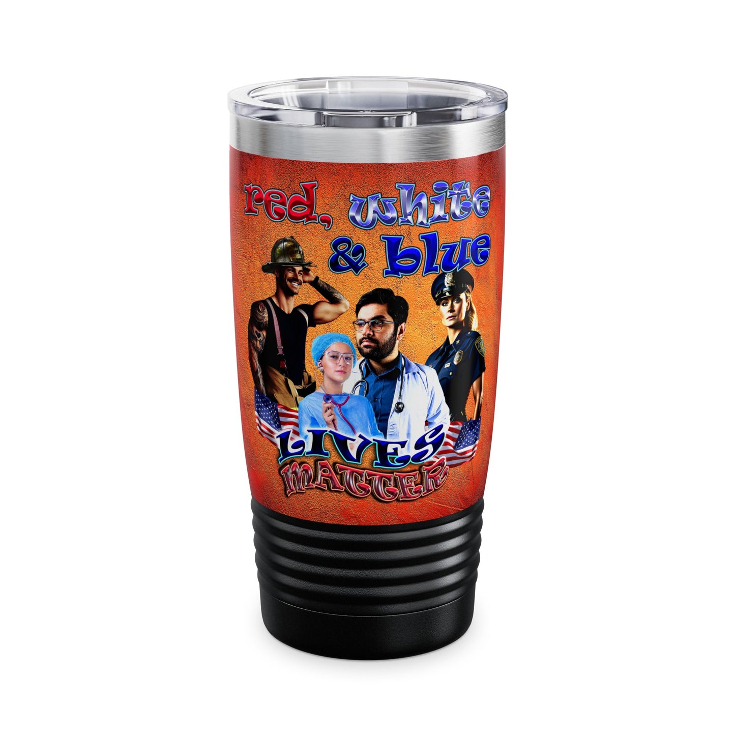 rw&b lives matter - Ringneck Tumbler, 20oz (burnt orange)