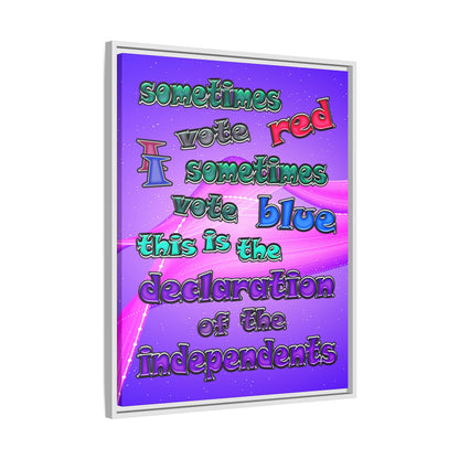 declaration of the independents - framed canvas art (purple-pink wave)