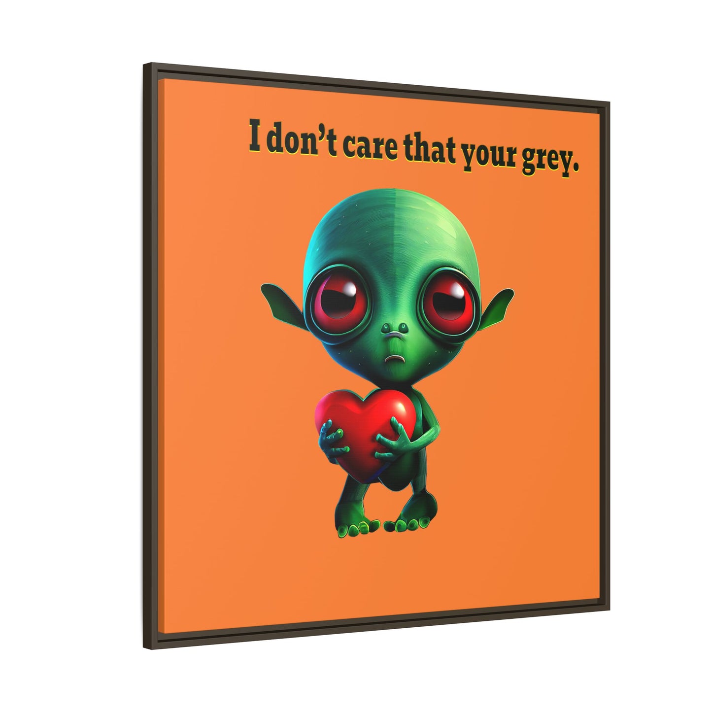 I don't care that your grey - framed canvas art (crusta)