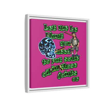 og - framed canvas art (pink)