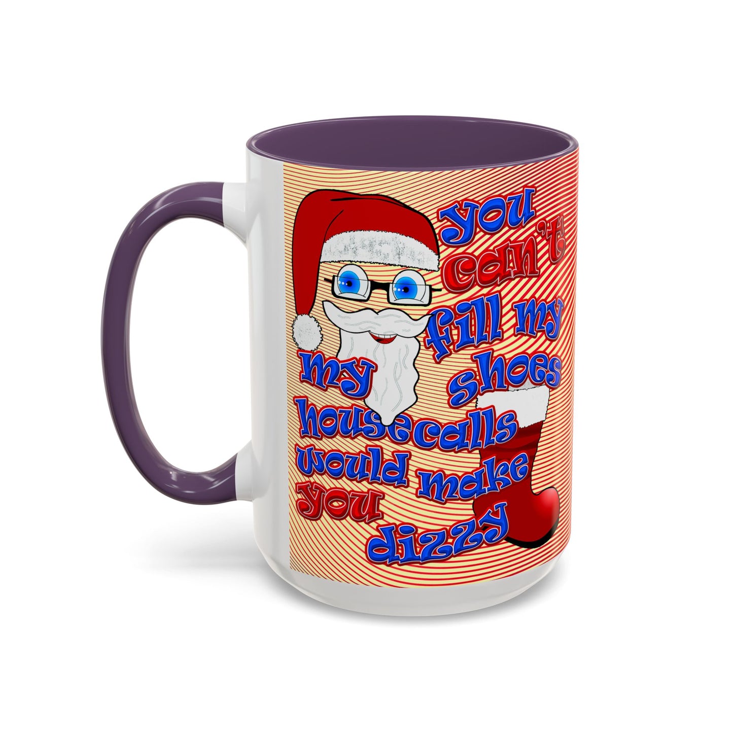 santa's shoes - Accent Mug (yellow-orange wave)